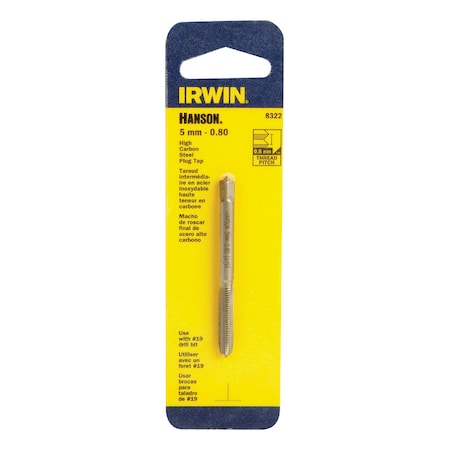 Irwin Irwin Hanson High Carbon Steel Metric Plug Tap 5 - 0.80 mm 1 pc 8322ZR